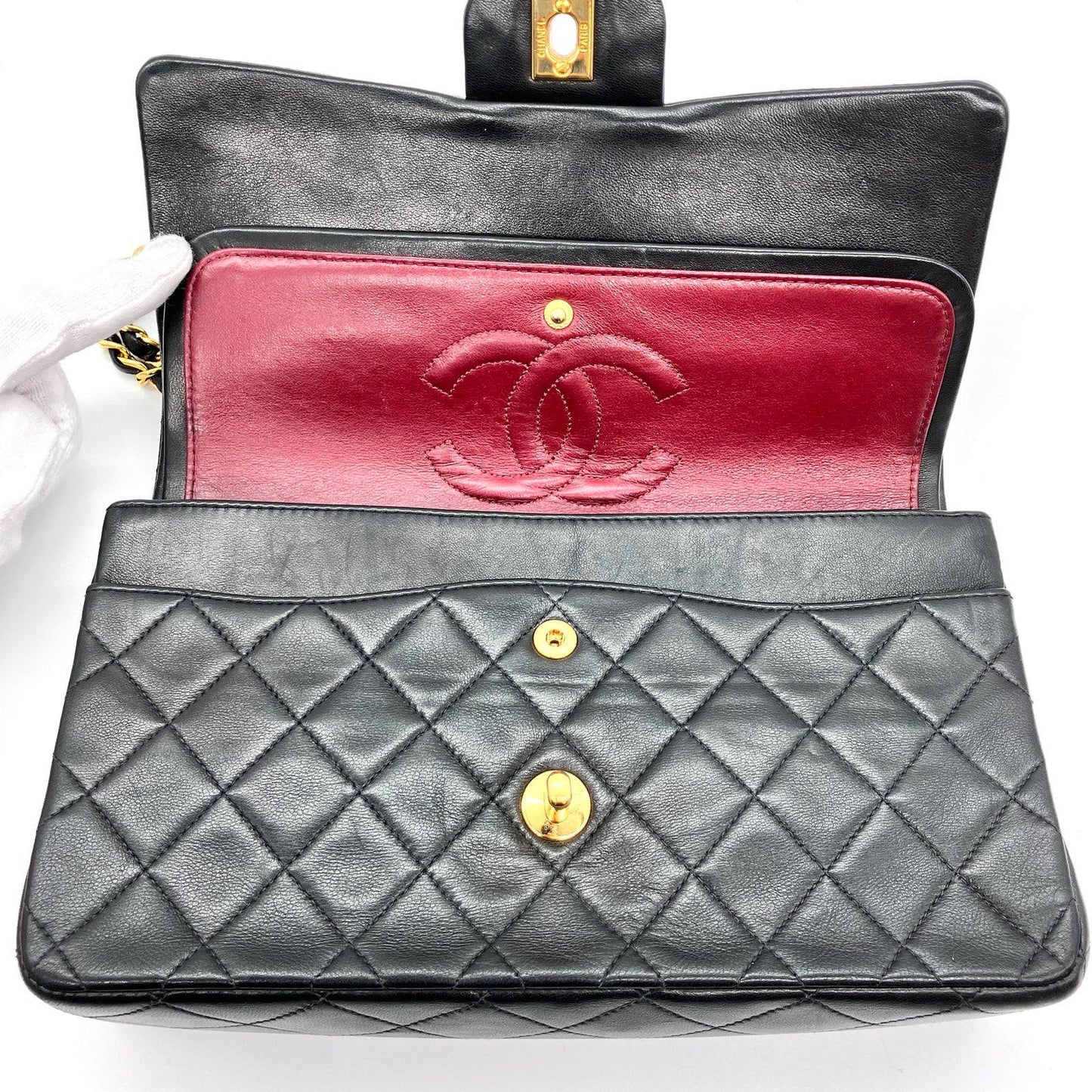 CHANEL Matelasse Double Flap Chain Shoulder Bag