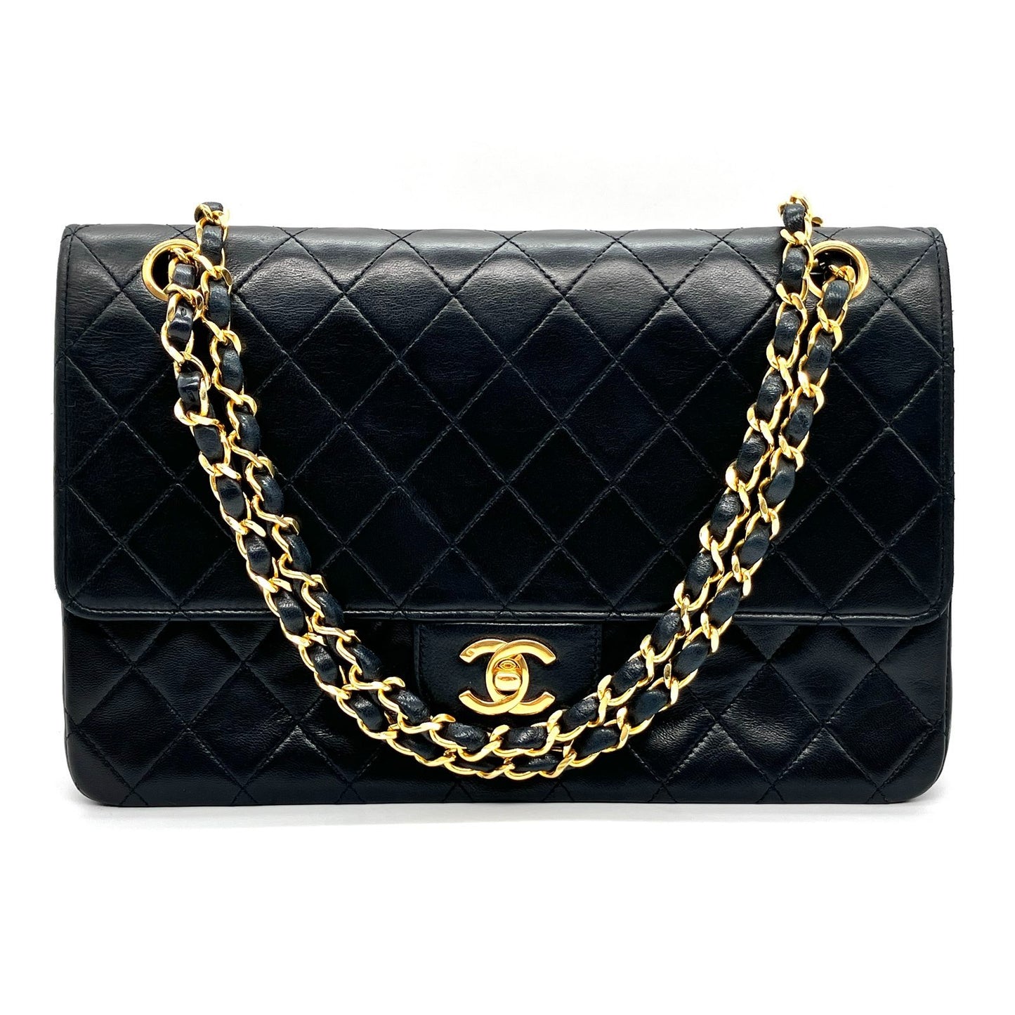 CHANEL Lambskin Matrasse Double Flap Double chain