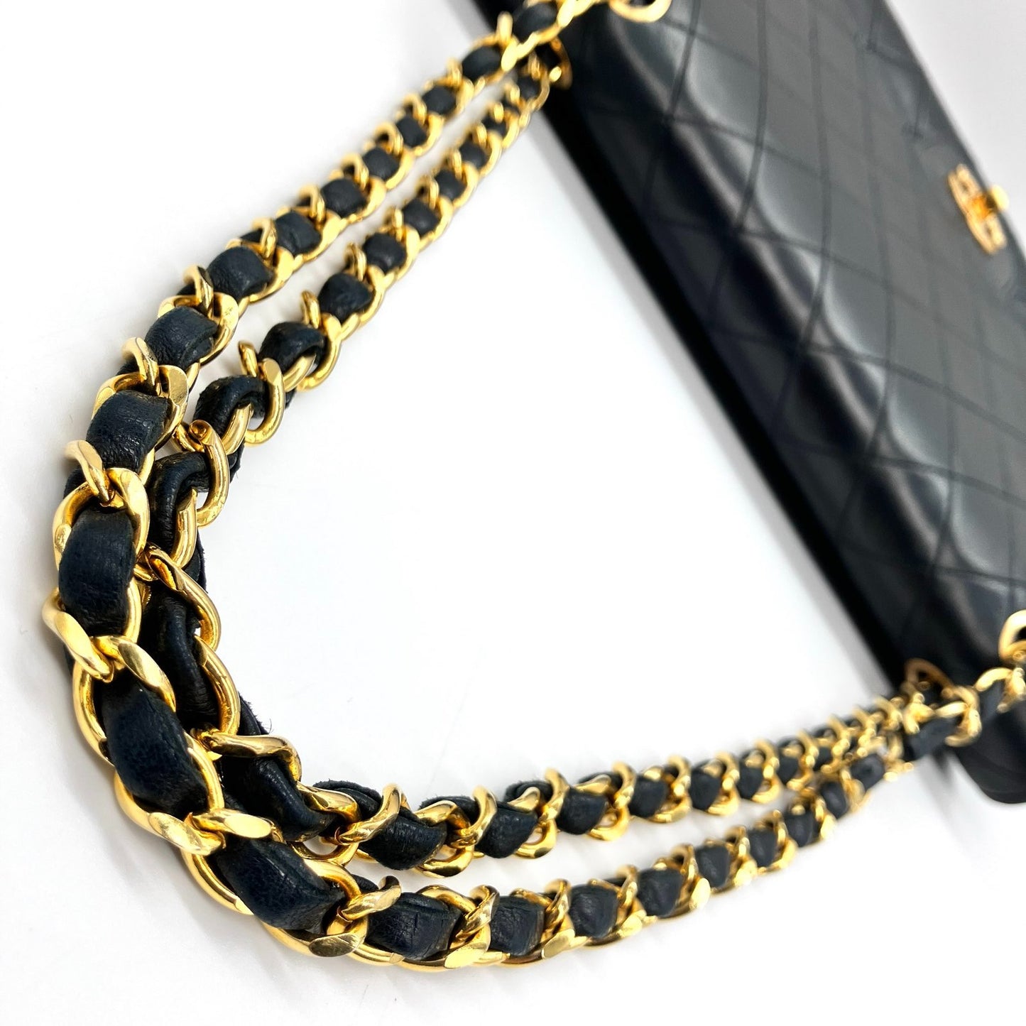 CHANEL Lambskin Matrasse Double Flap Double chain