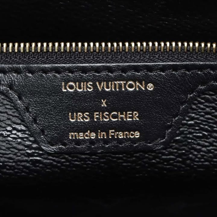 LOUIS VUITTON Neverfull MM LV×UF M45544 Tote Bag Black×Red Shoulder Leather Felt 7-10-301