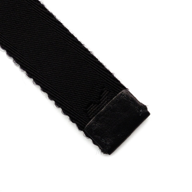 Christian Dior Belt Black Nylon CD Logo Black Unisex Gold Hardware 7-6-649