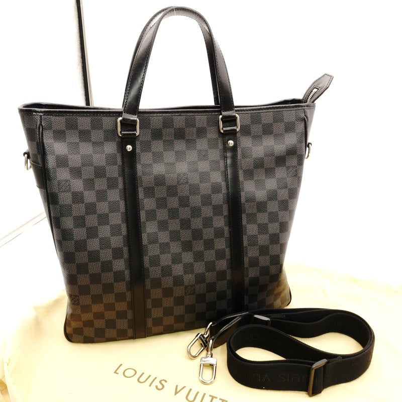 LOUIS VUITTON Tadao N51192 Damier Graphite Tote Bag 2-Way Gray Men's 7-7-101