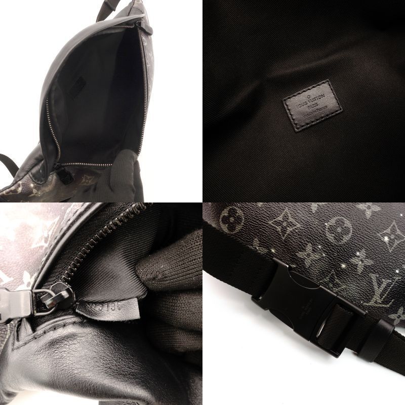LOUIS VUITTON Bum Bag Monogram Galaxy Discovery M44444 Gray PVC Leather Men's 7-8-234