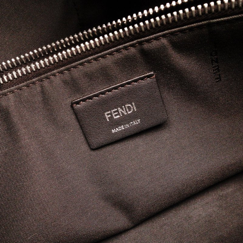 FENDI By the Way Medium Red 2-Way Red Handbag Shoulder Bag FF Logo Zucca 7-8-796