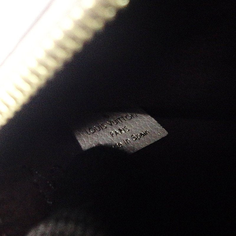 LOUIS VUITTON Monogram Implant Neverfull Pouch Brown Leather 7-9-009