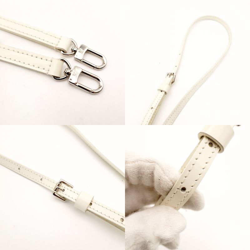 LOUIS VUITTON Damier Facet Speedy Cube PM White Patent Leather White Handbag 2-Way 7-5-685