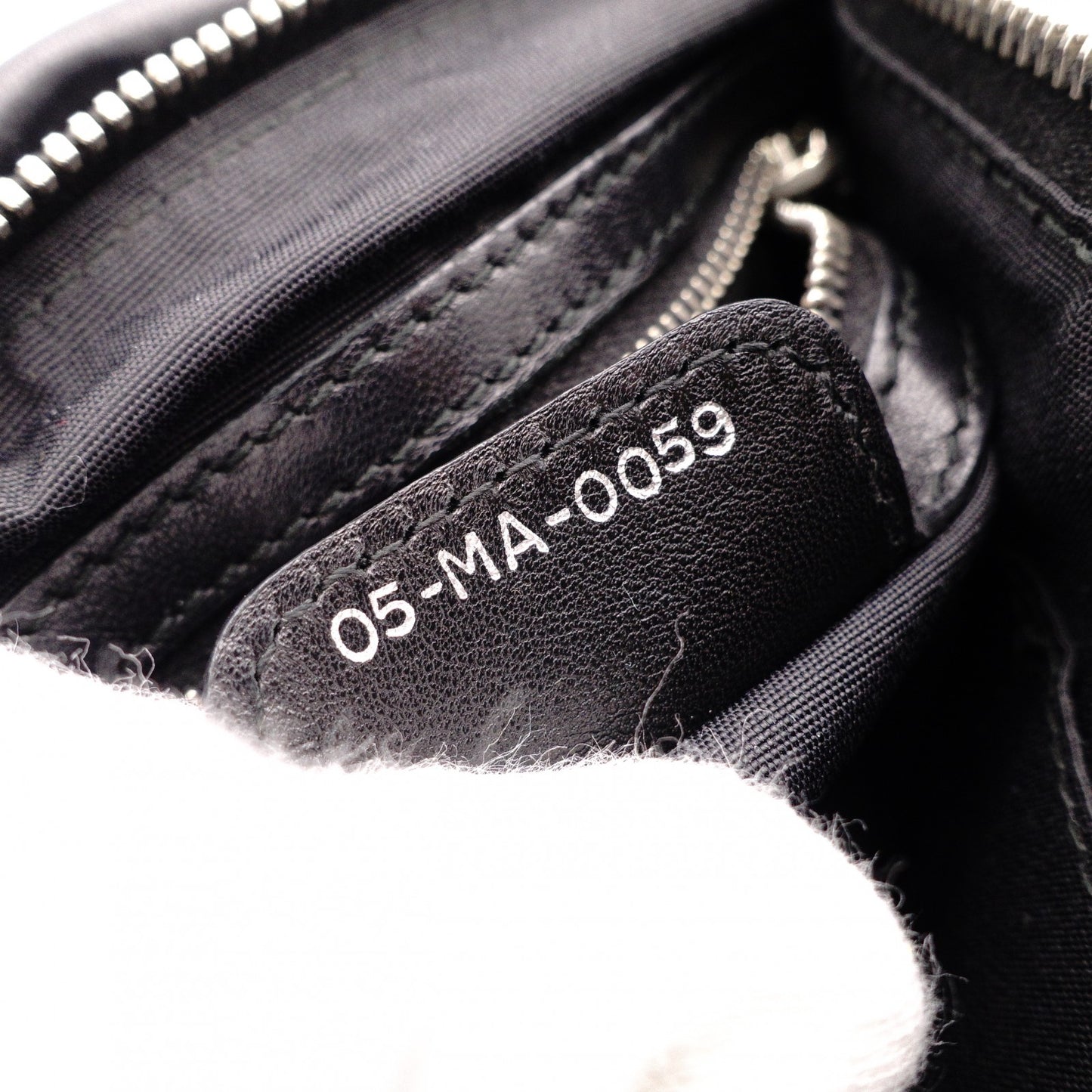 Christian Dior Granville Handbag, Leather, Black, 2-Way, Silver Hardware