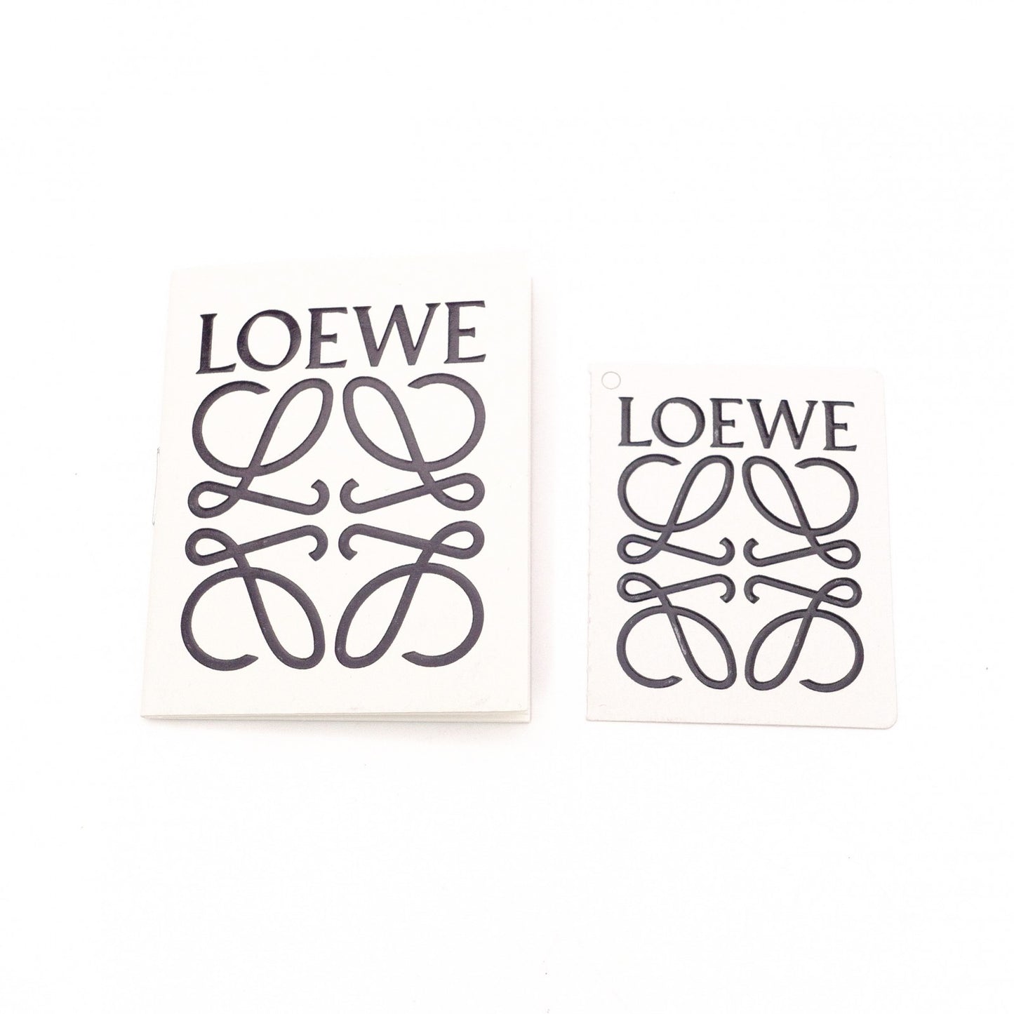 LOEWE Anagram Compact Wallet, Tri-fold, Leather, Beige, Women's