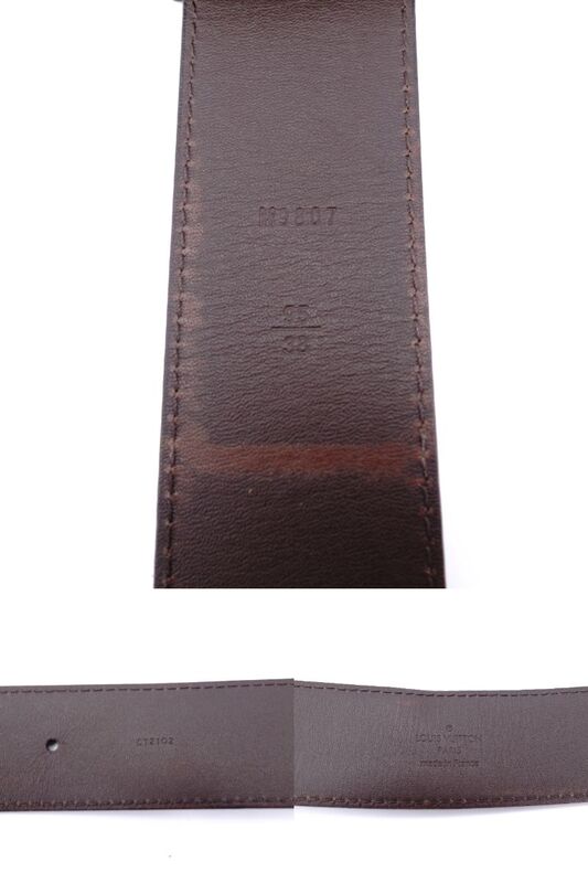 LOUIS VUITTON Damier Belt Men's Size 95