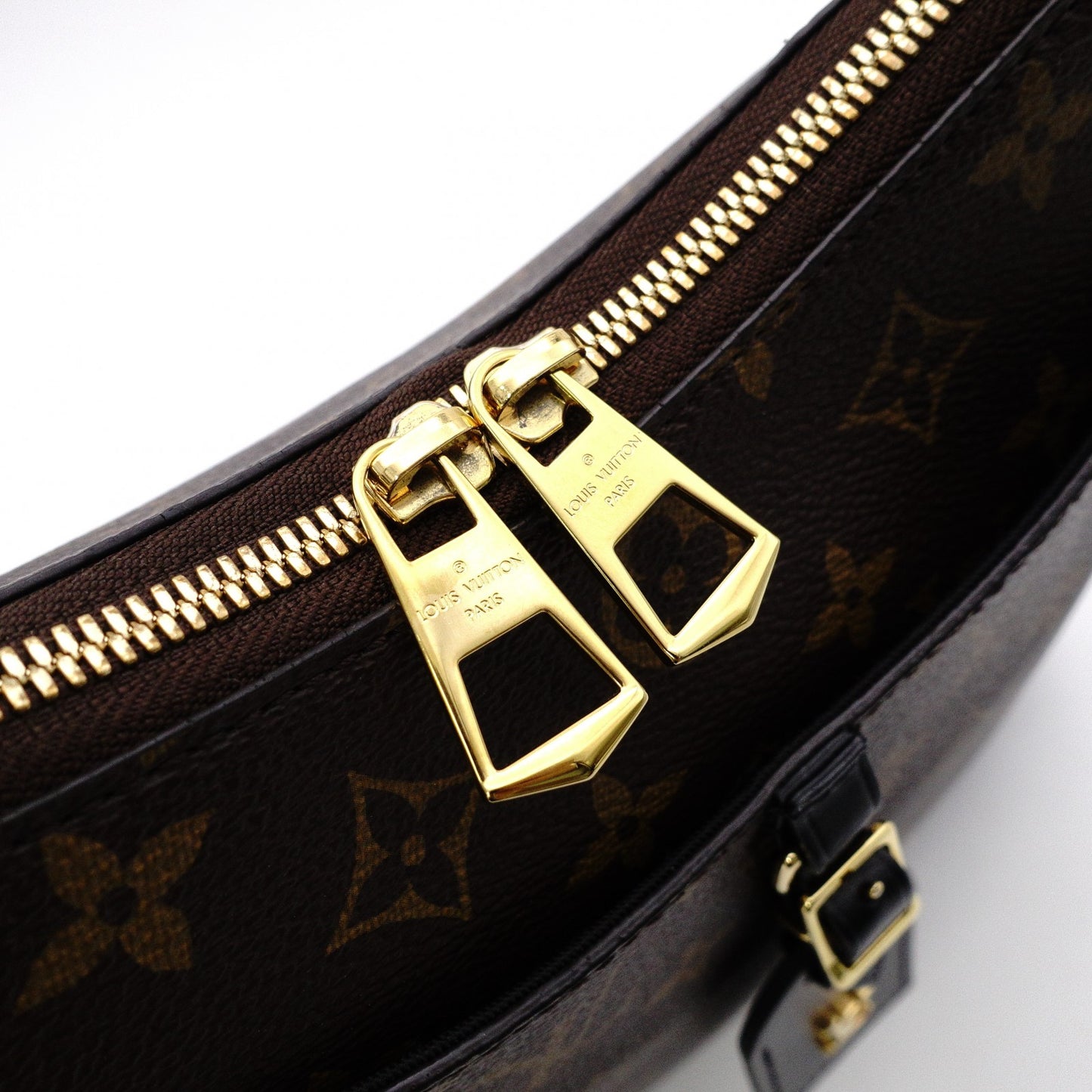 LOUIS VUITTON Odeon NM MM Monogram Canvas Shoulder Bag, Leather and PVC, Brown