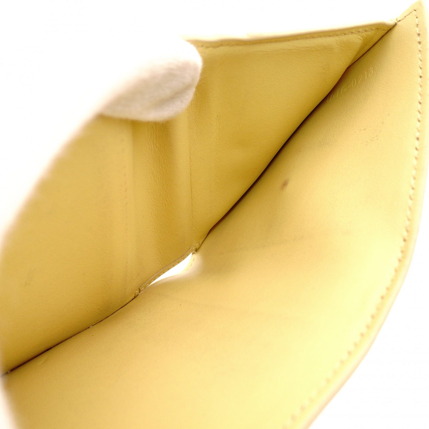 CELINE Triomphe Bifold Wallet Leather Yellow Gold Hardware