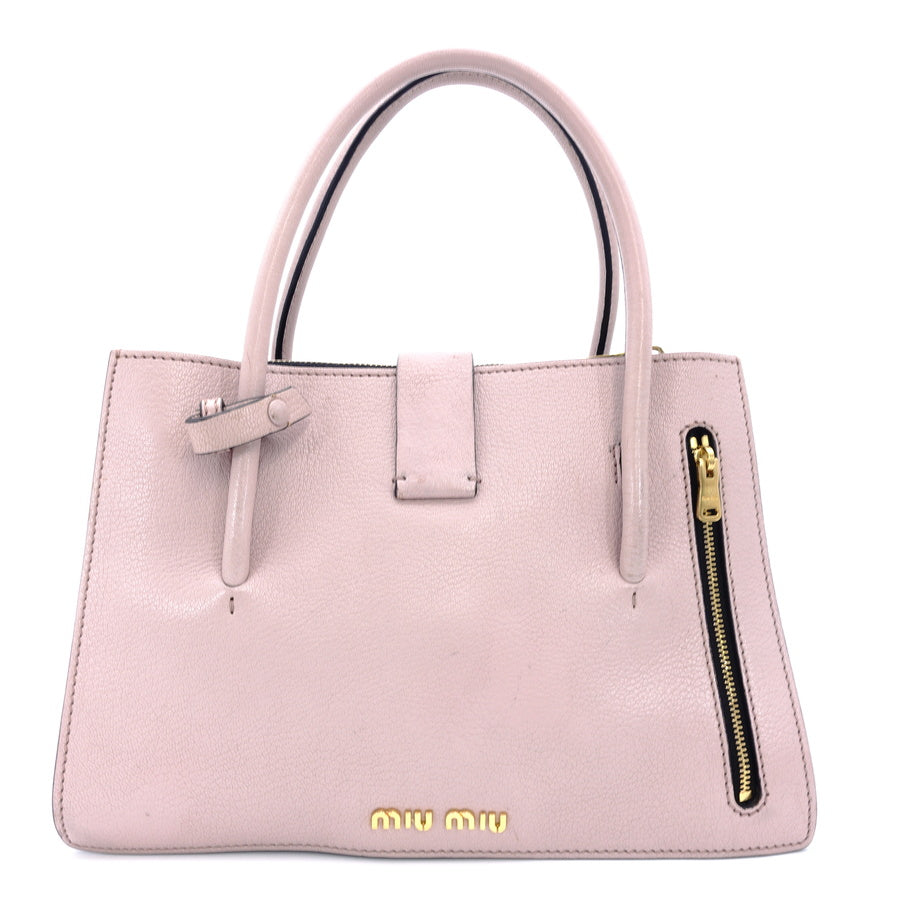 MIU MIU Madras 2-way Handbag Pink