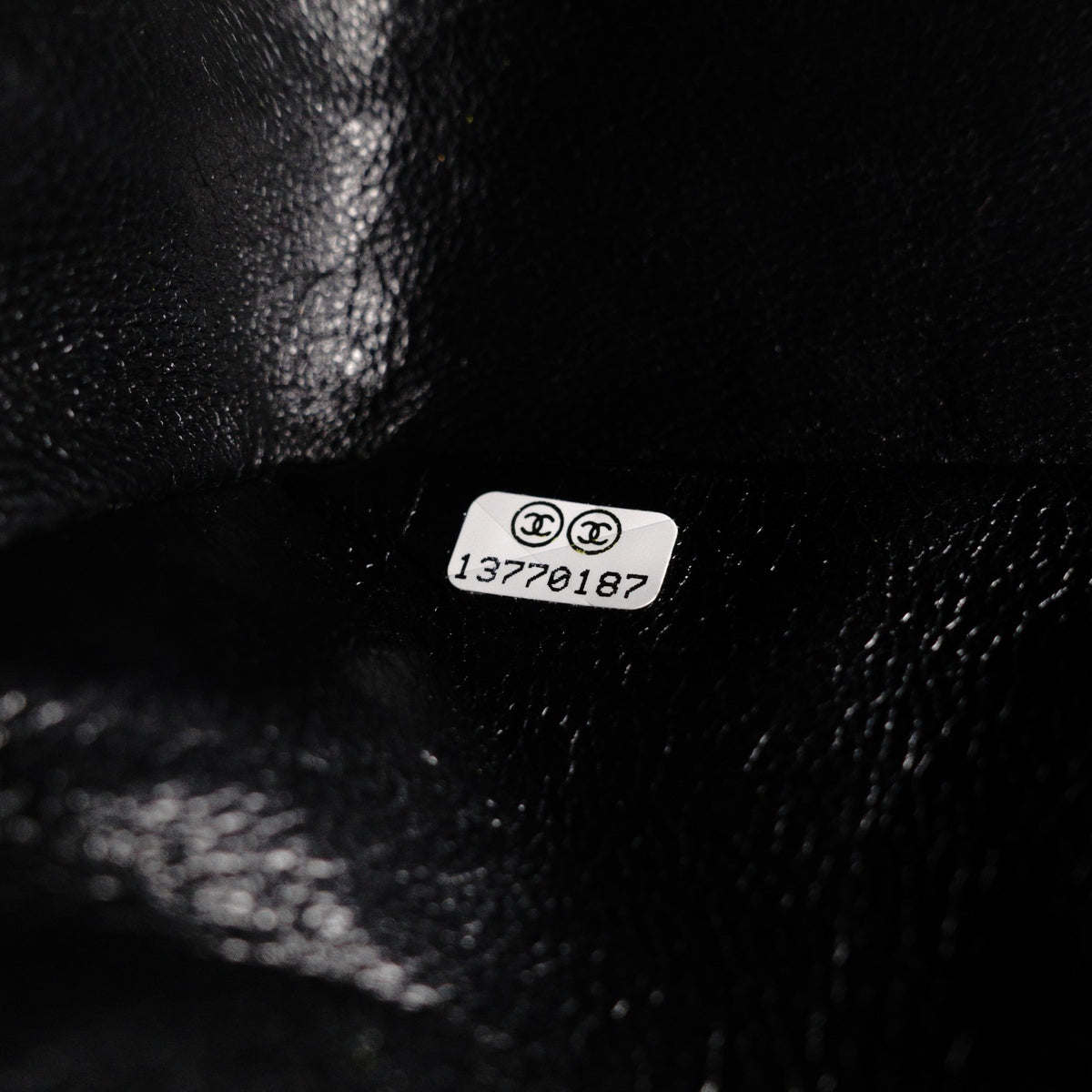 CHANEL W Flap Matelassé Caviar Leather Classic Shoulder Bag, Black Leather with Gold Hardware
