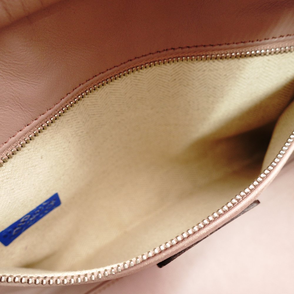 LOEWE Amazona 28 Handbag Pink × Beige × Orange Leather Logo Silver Hardware 7-11-607