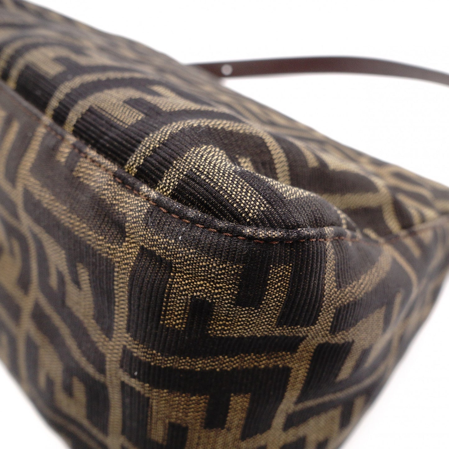 FENDI Mamma Bucket Zucca Shoulder Bag, Canvas, Brown