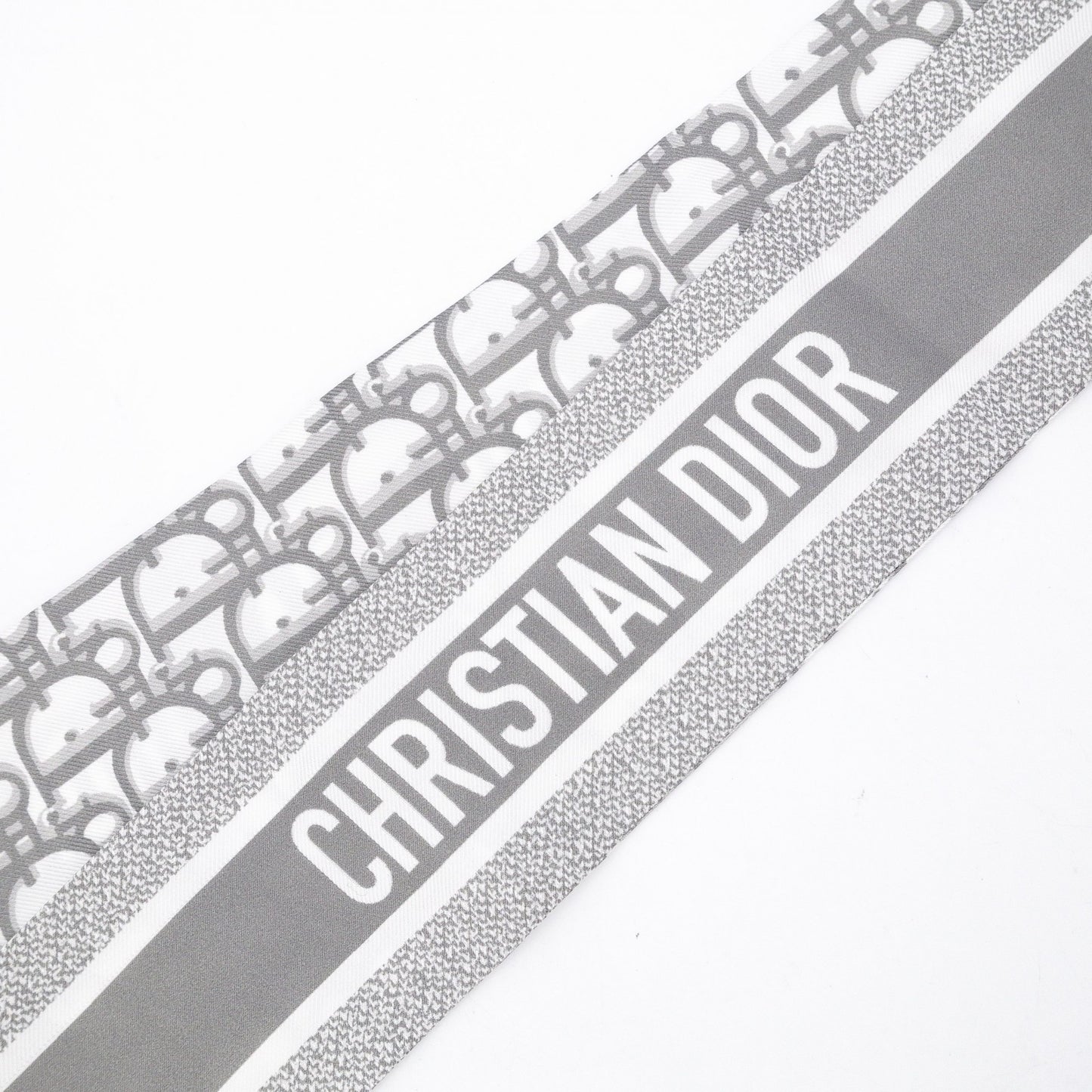 Christian Dior Mitzah Scarf, Silk, Gray