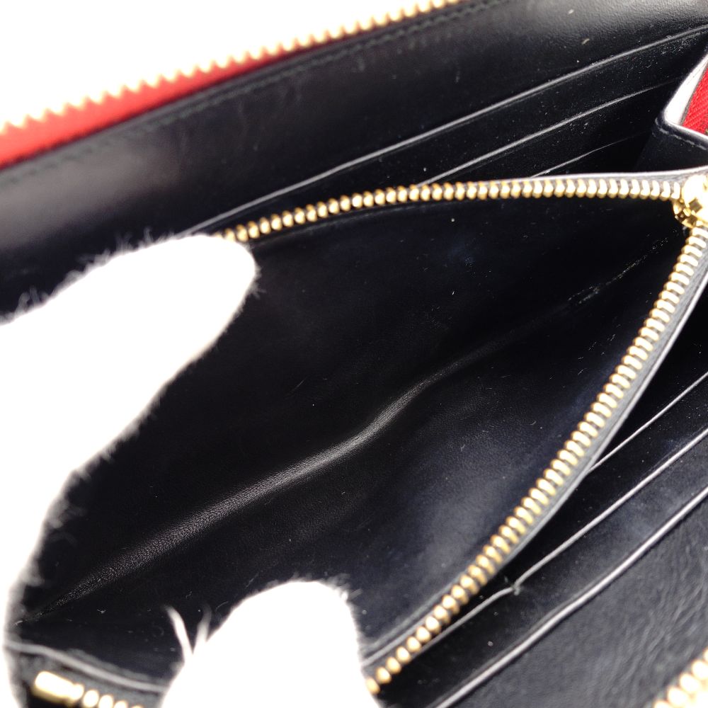 LOEWE Anagram Leather Long Wallet Red Wallet Red Logo Women's 7-10-545