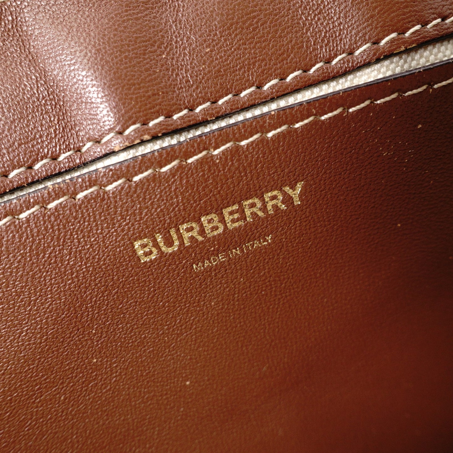 BURBERRY Leather Shoulder Bag, Brown