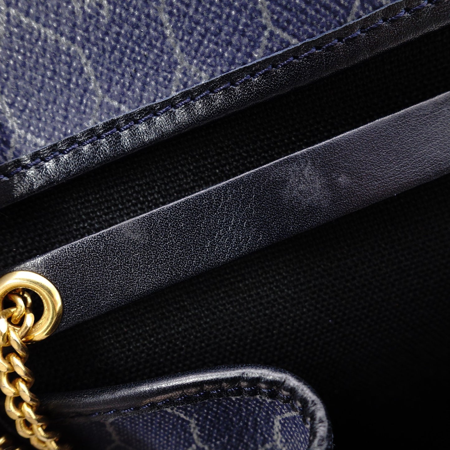 Christian Dior Shoulder Bag, PVC, Navy, Vintage