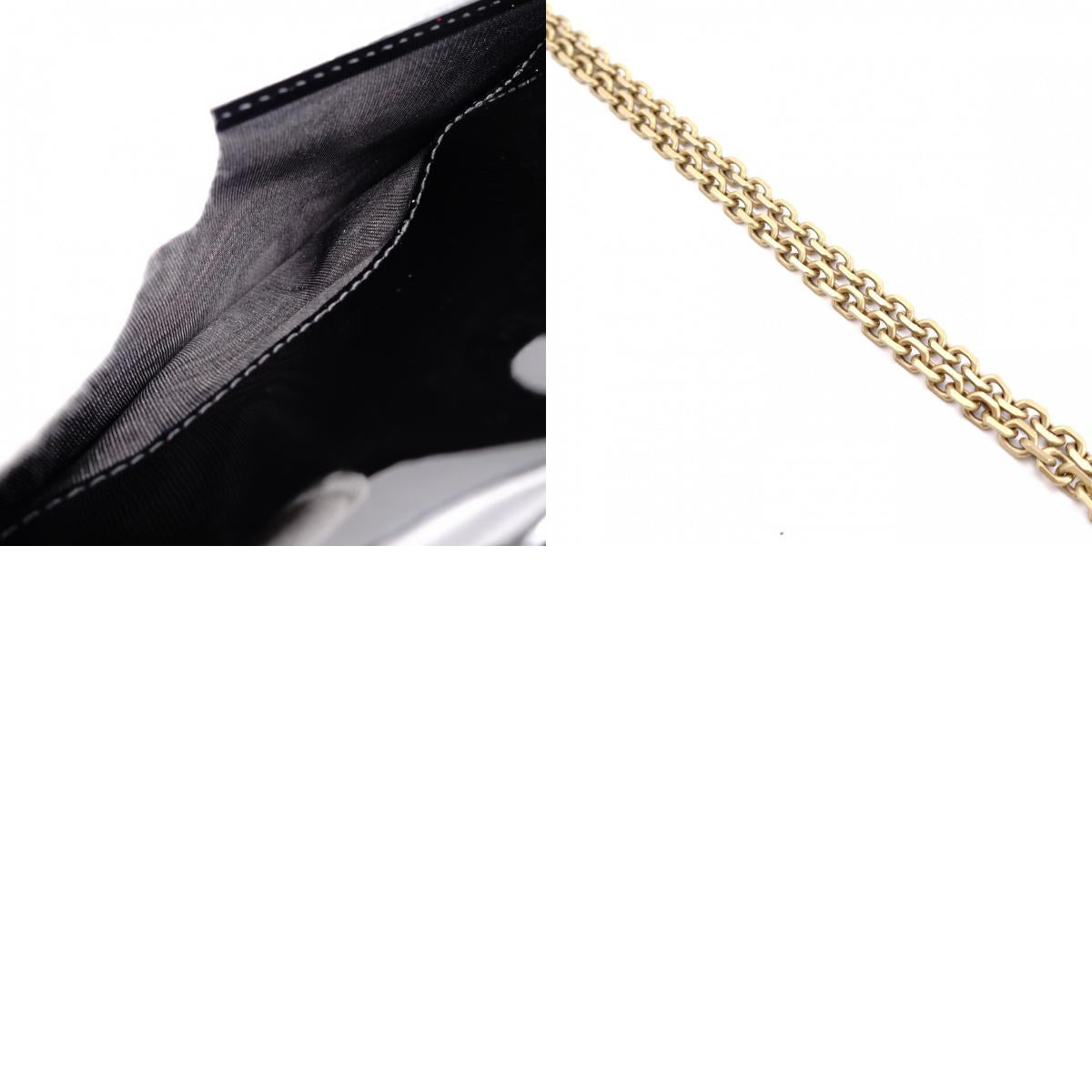 Christian Dior Saddle Shoulder Bag, Patent Leather, Black