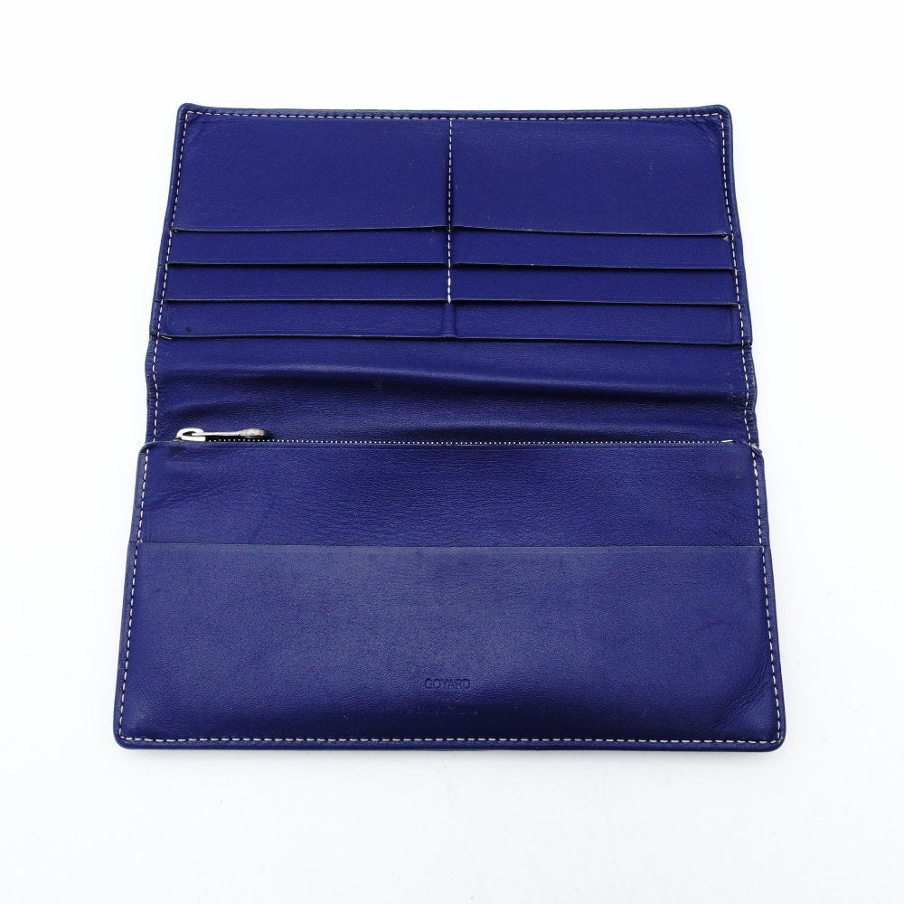 Goyard GOYARD Richelieu Long Wallet Navy × Yellow Leather Wallet Long Wallet 7-12-153