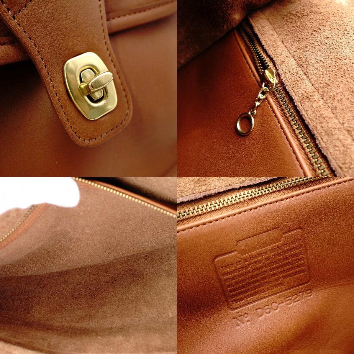 COACH Old Coach Business Bag, Leather, Brown, Men's