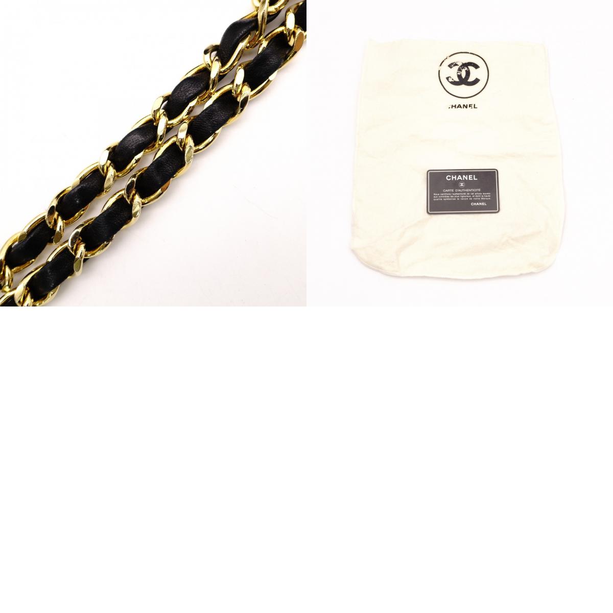 CHANEL Classic W-Flap Matelassé Shoulder Bag, Leather, Black, Gold Hardware