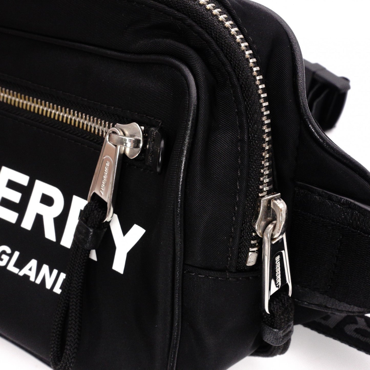 BURBERRY ECONYL Body Bag, Nylon, Black, Logo, Black Shoulder Bag