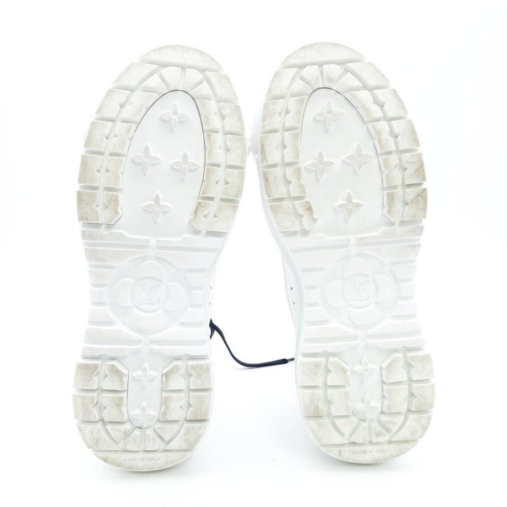 LOUIS VUITTON LV Squad Line High-Top Sneakers EU 37 Women's White × Black Leather 7-11-116