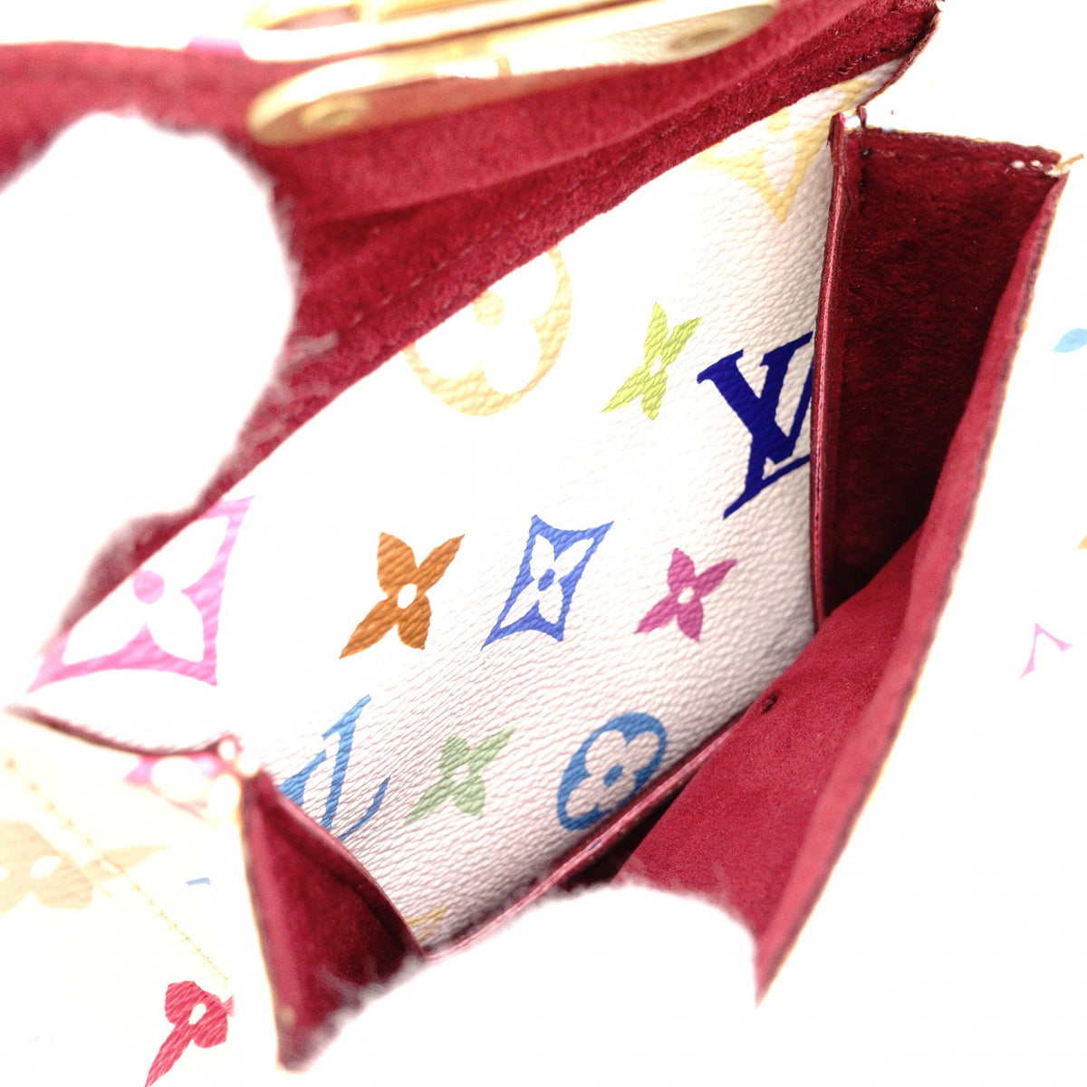 LOUIS VUITTON Speedy 30 Monogram Multicolor Handbag, PVC/Leather, White, Women's