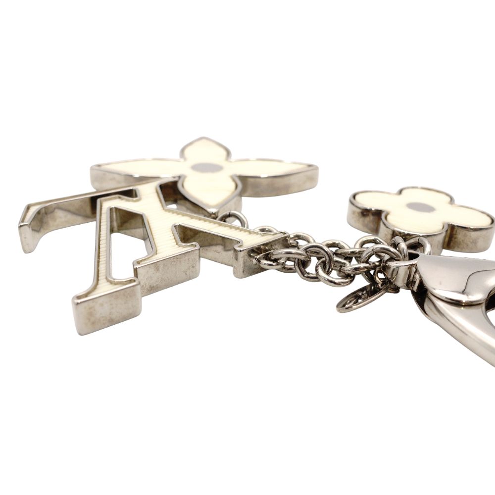 LOUIS VUITTON Bijou Sac Fleur d'Épi Bag Charm M65085 Off-White Silver 7-12-709