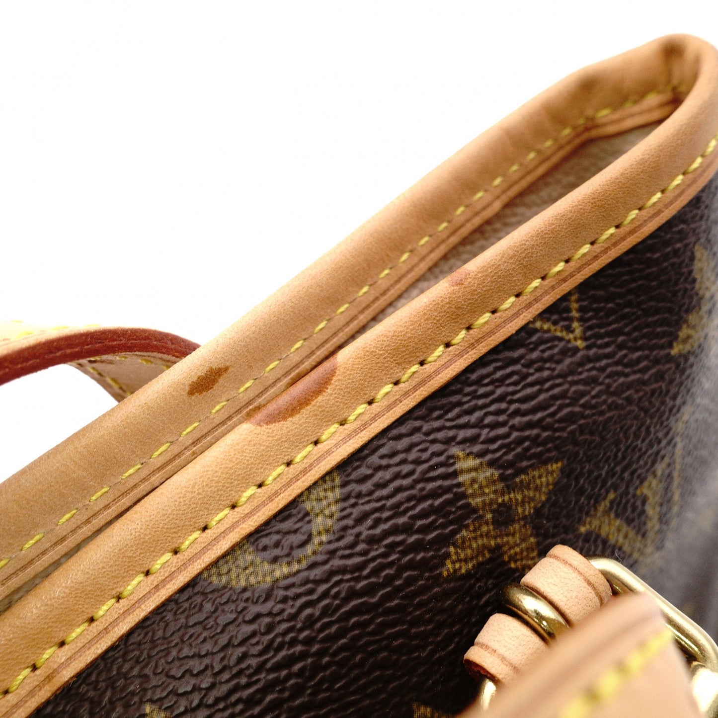 LOUIS VUITTON Petit Baguette PM Monogram Canvas Handbag, PVC/Leather, Brown