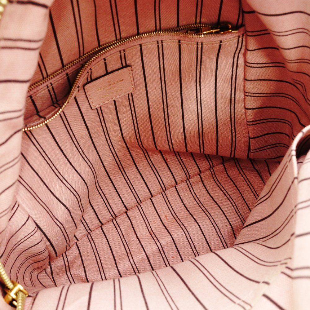 Louis Vuitton Sorbonne Monogram Implant Pink Leather Backpack Rucksack 7-11-699