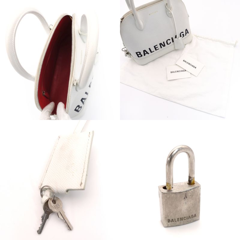 BALENCIAGA Handbag Ville Top Handle Handbag White