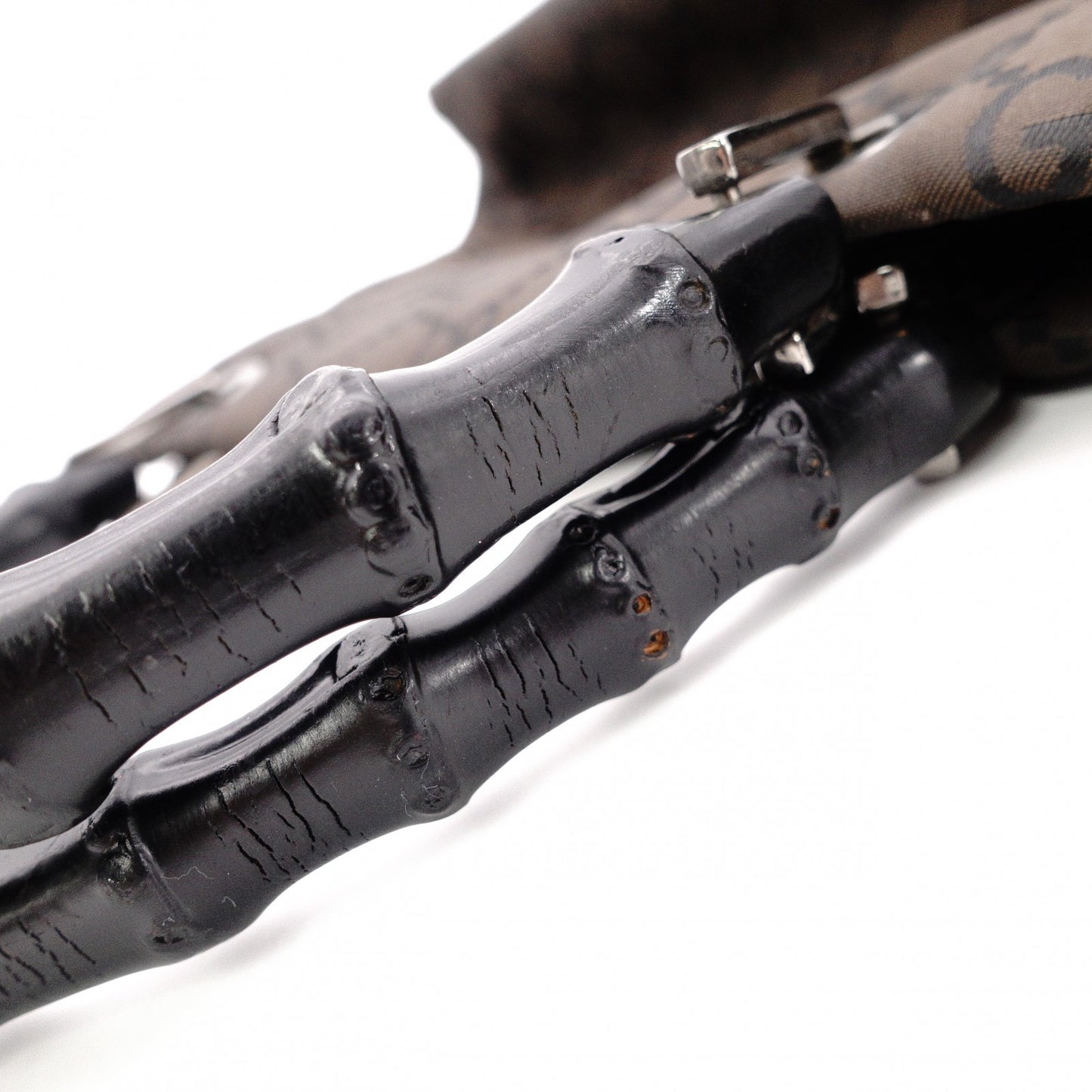 GUCCI Bamboo Handbag, Canvas, Brown