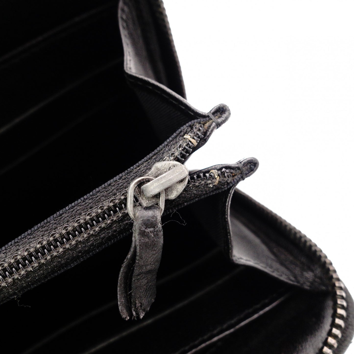CHANEL Lambskin Matelassé Round Zippy Long Wallet, Leather, Black, Gunmetal, CC Logo, Coco Logo