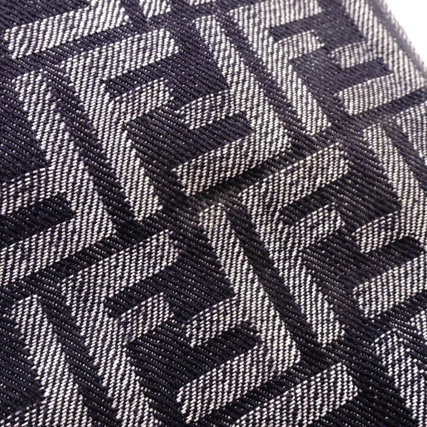 FENDI Zucca Medium Clutch Bag Navy × Black Canvas FF Logo 7N0134 R801561