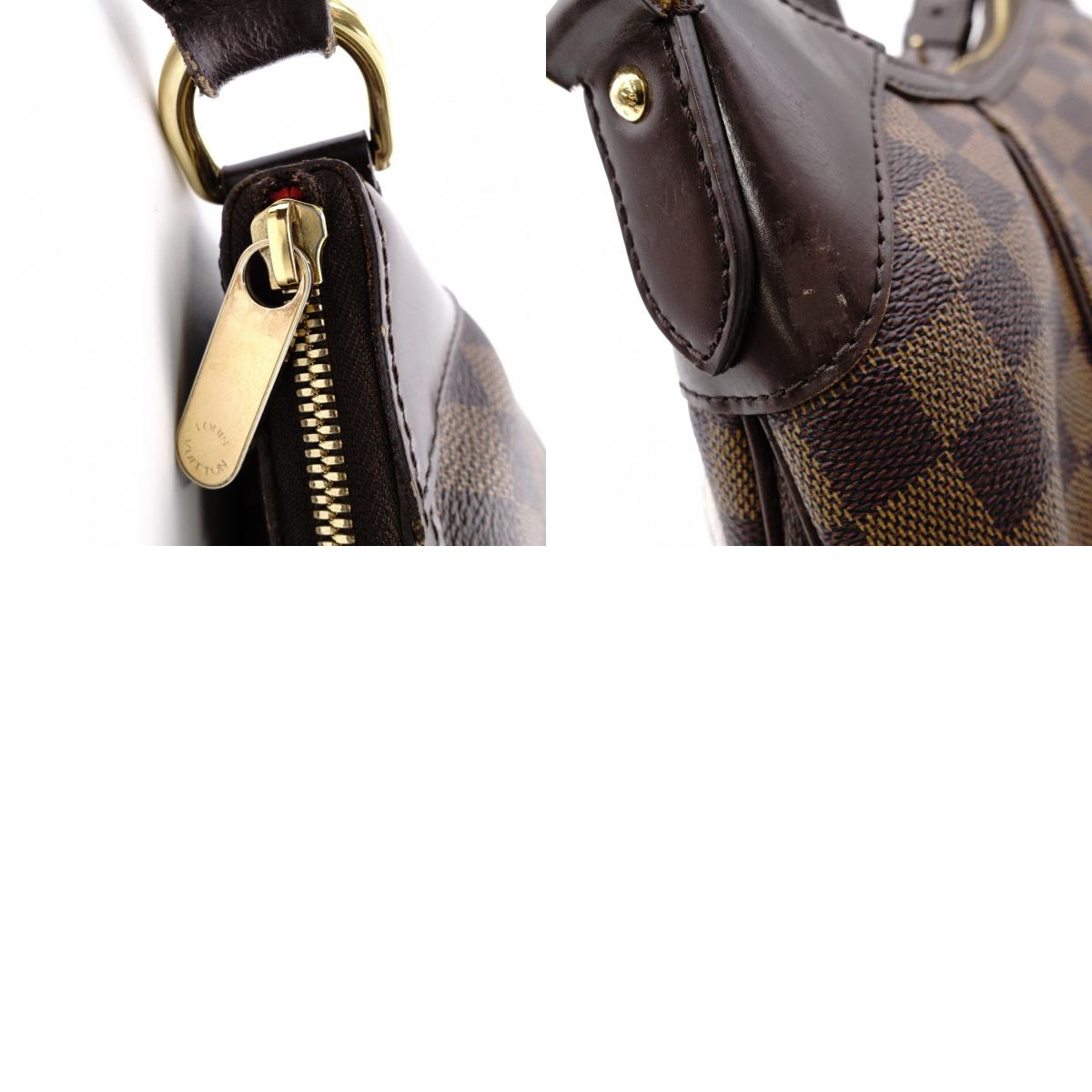 LOUIS VUITTON Thames PM Damier Shoulder Bag / PVC / Leather / Brown / Single-strap