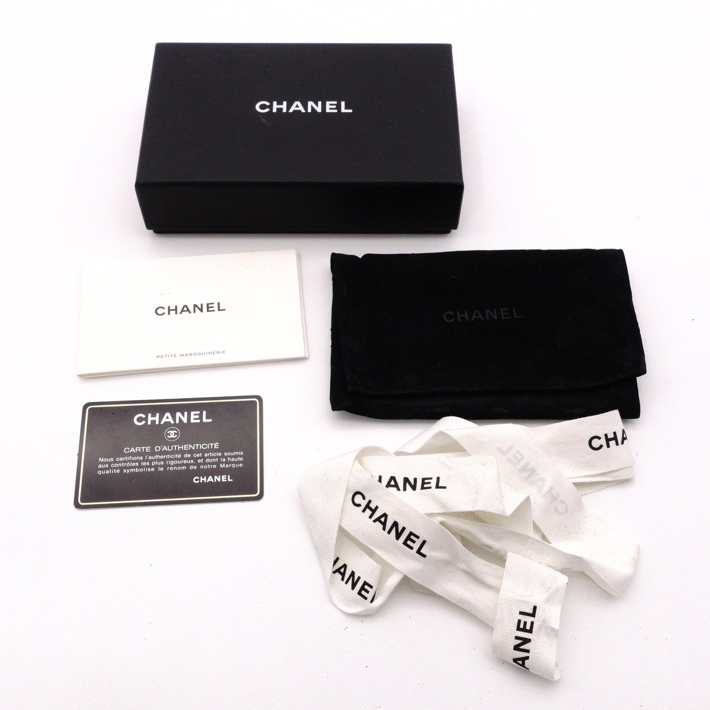 CHANEL Caviar Skin Matelassé Coin Purse, Leather, Gray, Silver Hardware, Wallet
