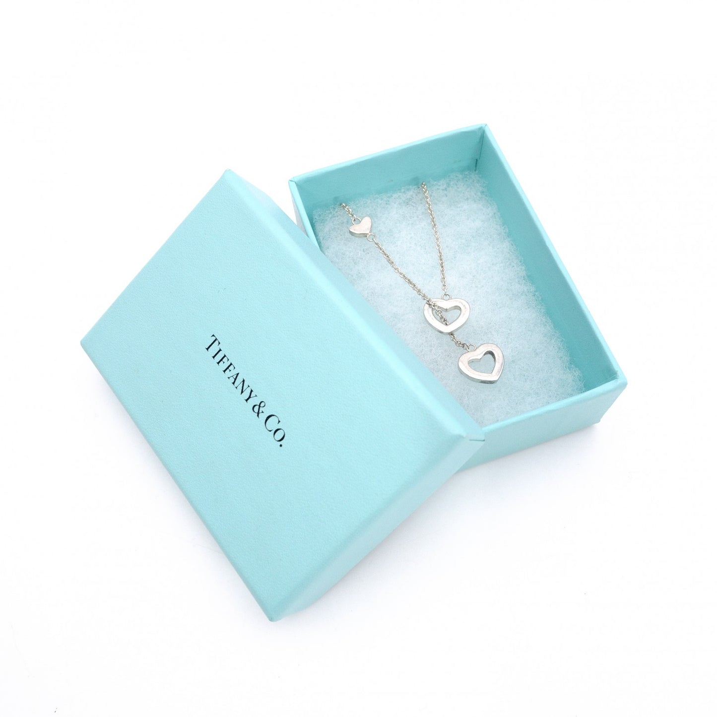 TIFFANY&Co. Tiffany Lariat Heart Link Necklace, 925 Sterling Silver