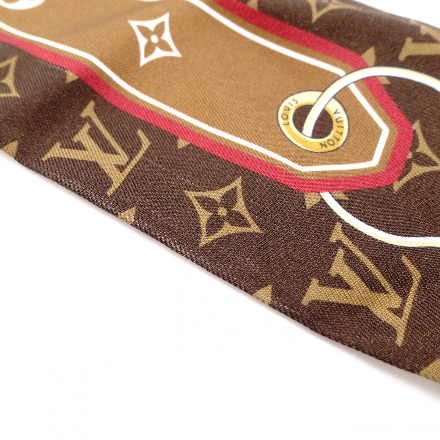 LOUIS VUITTON ルイ・ヴィトン ツイリー バンドー BB スカーフ シルク ブラウン系【中古】 レディース