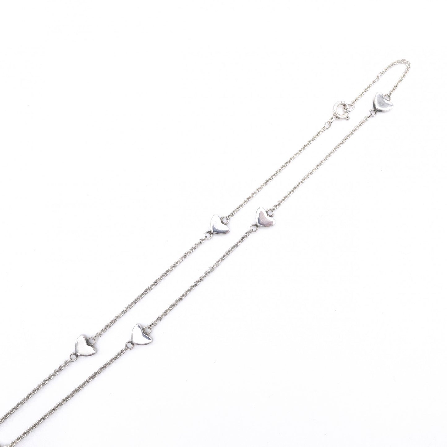 TIFFANY&Co. Tiffany Lariat Heart Link Necklace, 925 silver, silver, heart