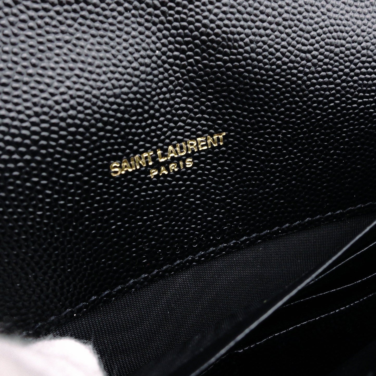 SAINT LAURENT Cassandra Shoulder Bag, Leather, Black, Gold Hardware, Crossbody