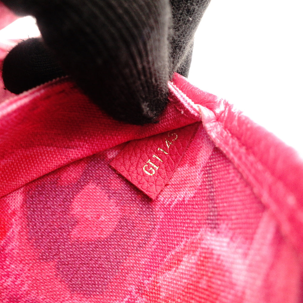 LOUIS VUITTON Neverfull MM Ikat Flower Tote Bag Brown × Pink PVC Leather 7-9-156