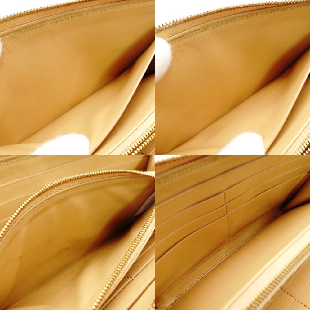 Bottega Veneta Intrecciato Long Wallet Beige Leather Wallet Men's Women's With Box 7-9-314