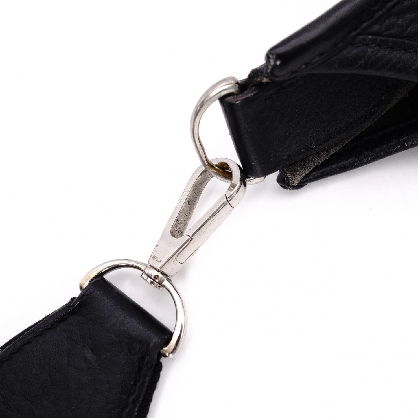 HERMES Evelyn GM Shoulder Bag, Leather, Black, Taurillon Clemence