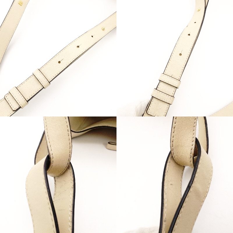 LOEWE Hammock Small Shoulder Bag Off-White Handbag Leather Crossbody Gold Hardware R801694