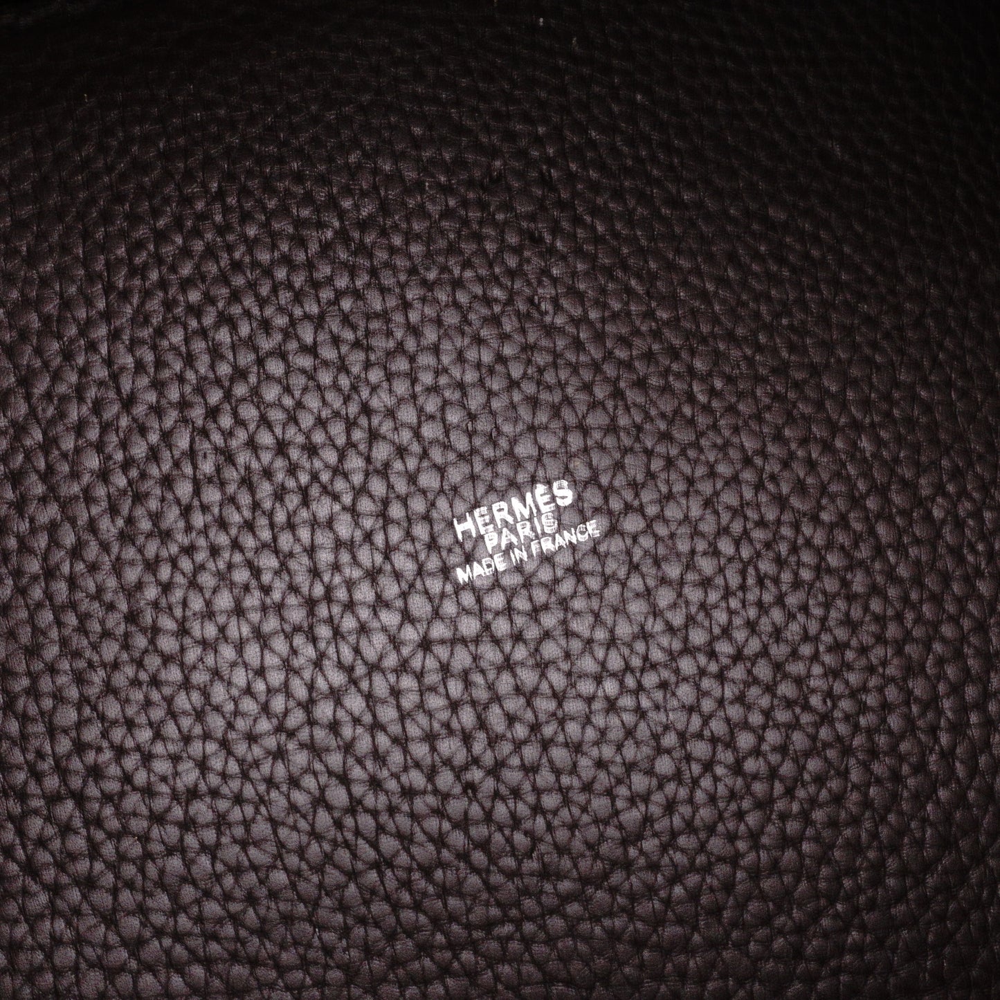HERMES Taurillon Clemence Picotin Handbag, Leather, Brown, Women's, □J Stamp, Blue Jean