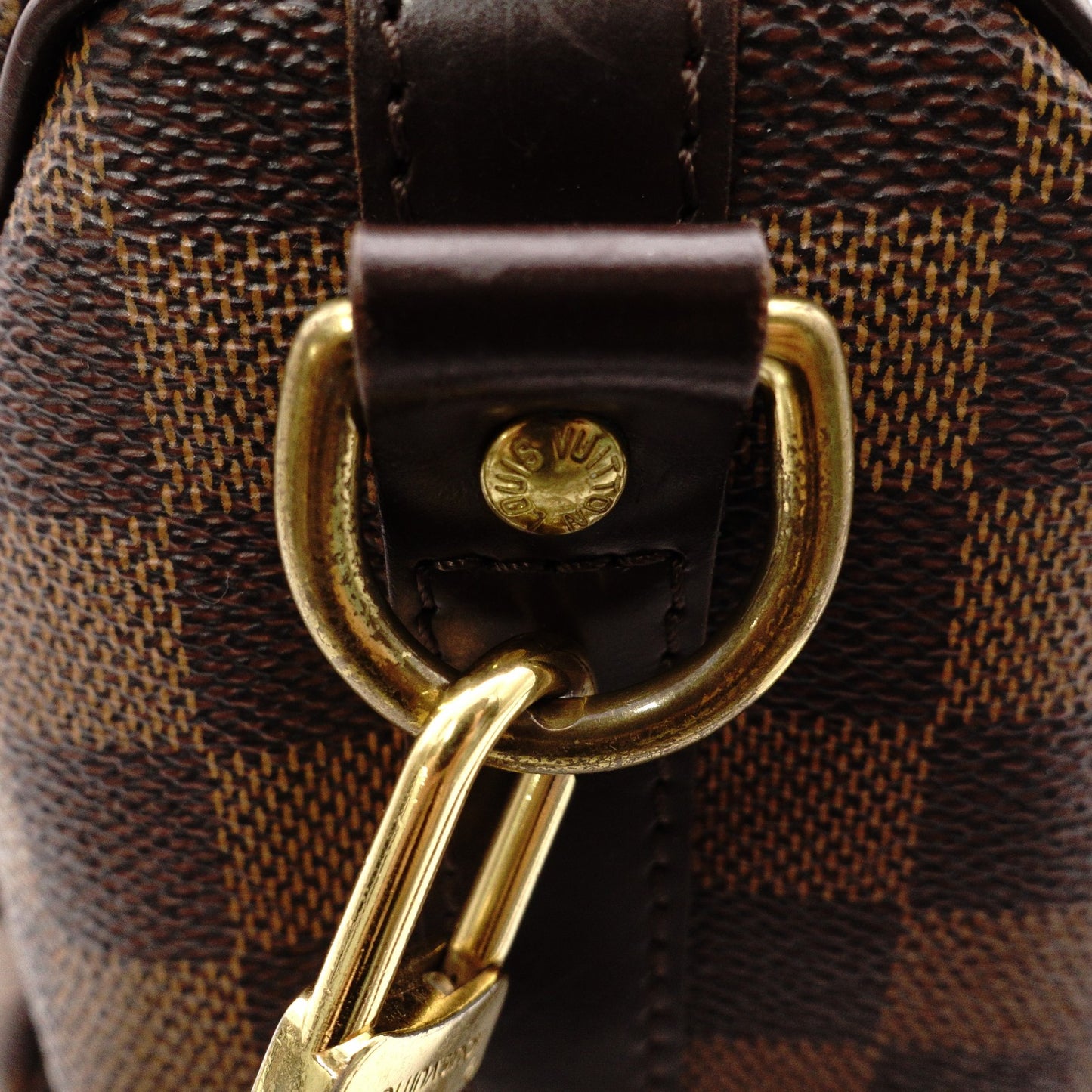 LOUIS VUITTON Speedy 25 Bandoulière Damier Ébène Handbag, 2-Way, PVC/Leather, Brown, Women's