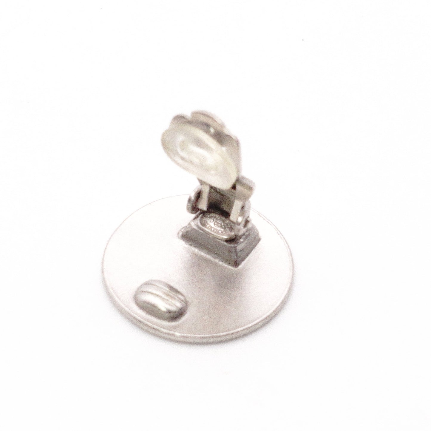 CHANEL 2000 Cruise Collection Earrings, Metal, Silver, Women's, CC Logo